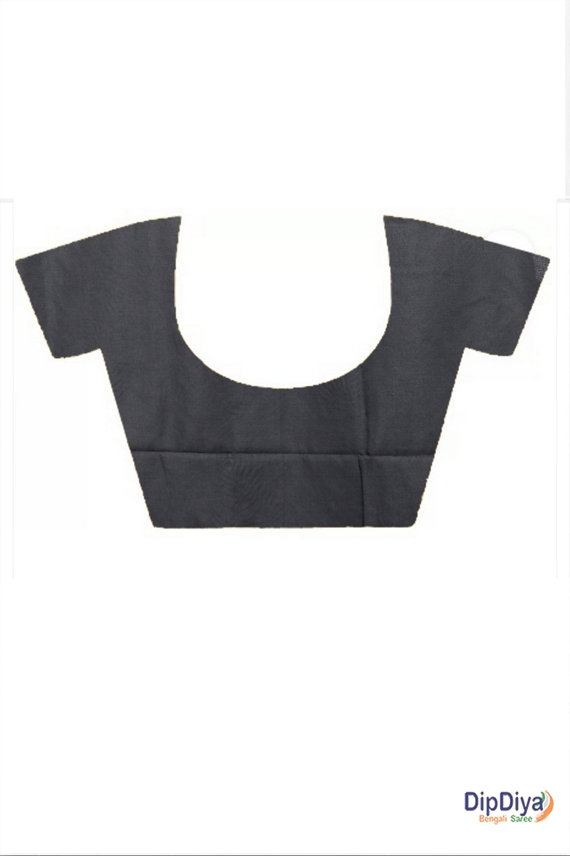 Black Cotton Blended Parin Hand Loom Saree (333)